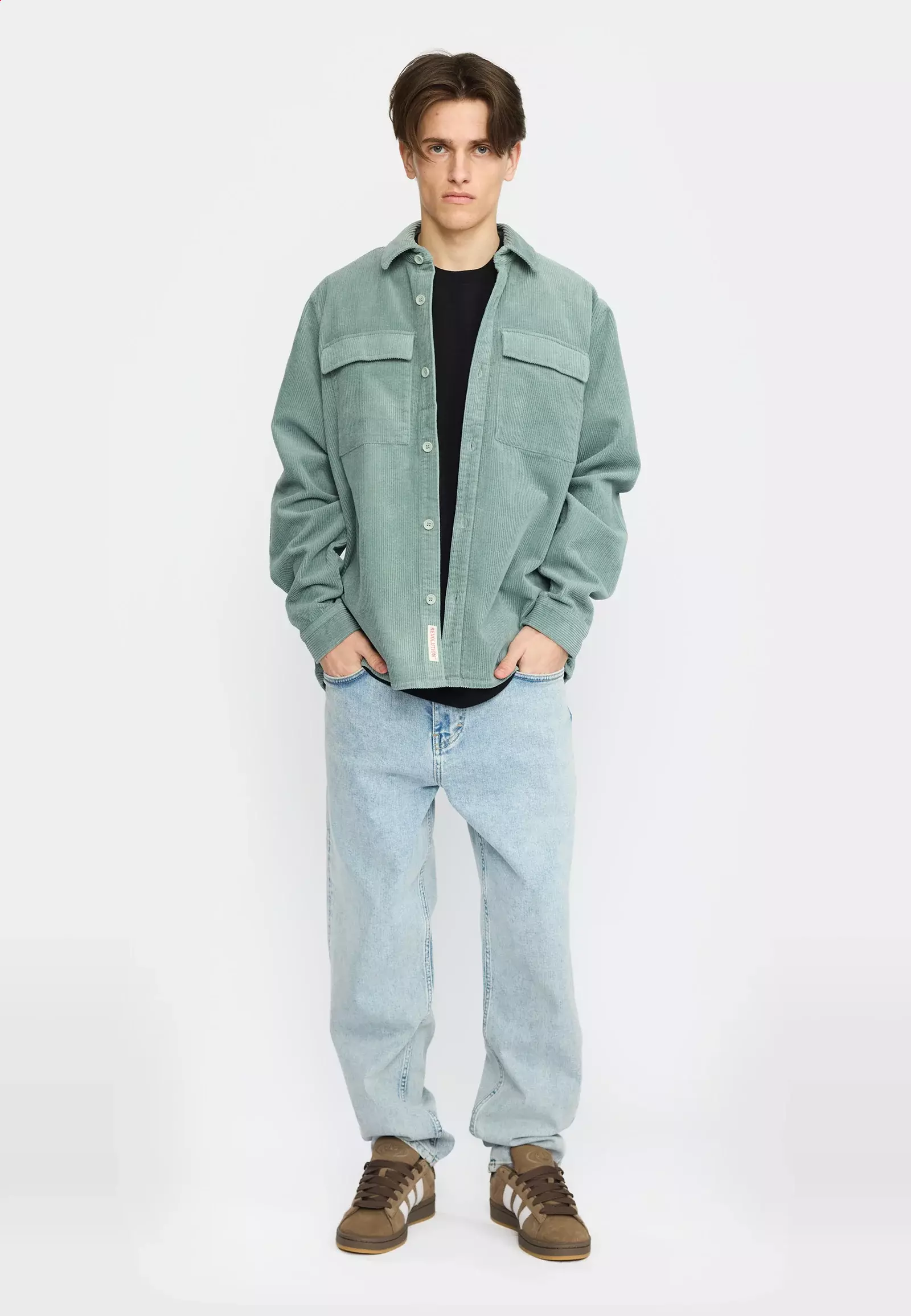 Revolution Dustmint Utility Cord Overshirt Herren Hemd mint